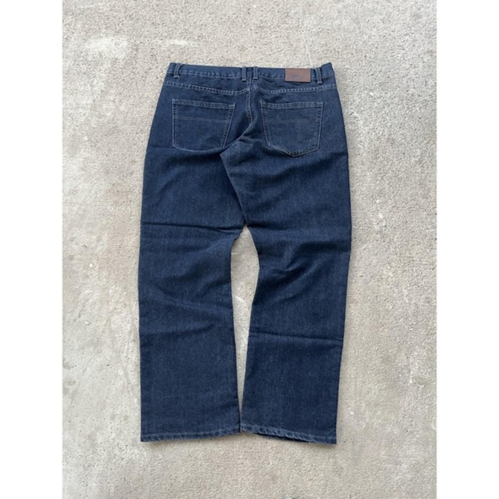 Beverly Hills Polo Club Jeans Mens 38x32 Blue Dark Wash Straight Leg Stretch Y2k